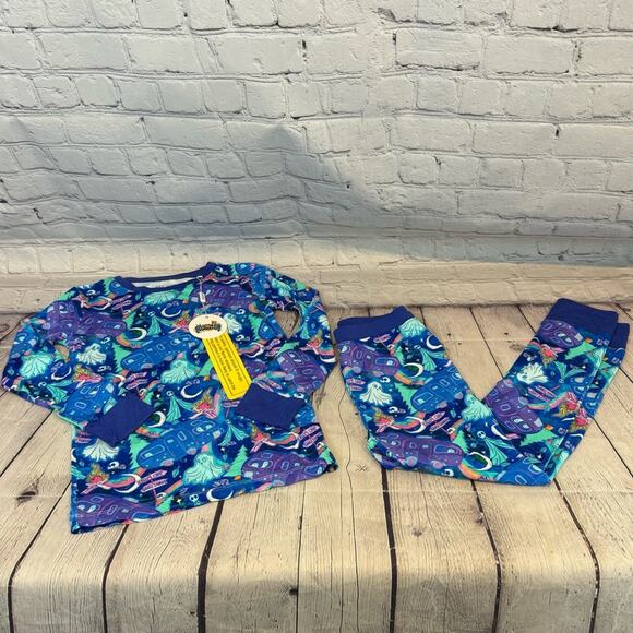 Little Geeks Trilogy Co Ghost Camp Bamboo Pajamas - Picture 1 of 3